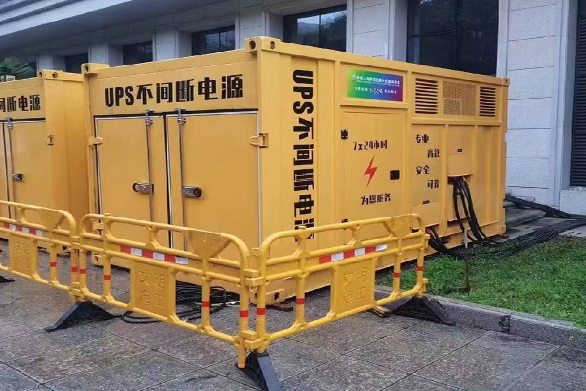 汶上发电机租赁施工现场