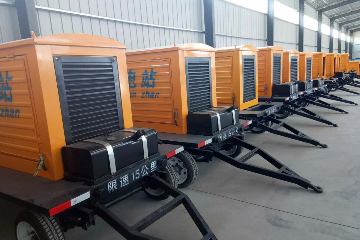 汶上发电机租赁施工现场